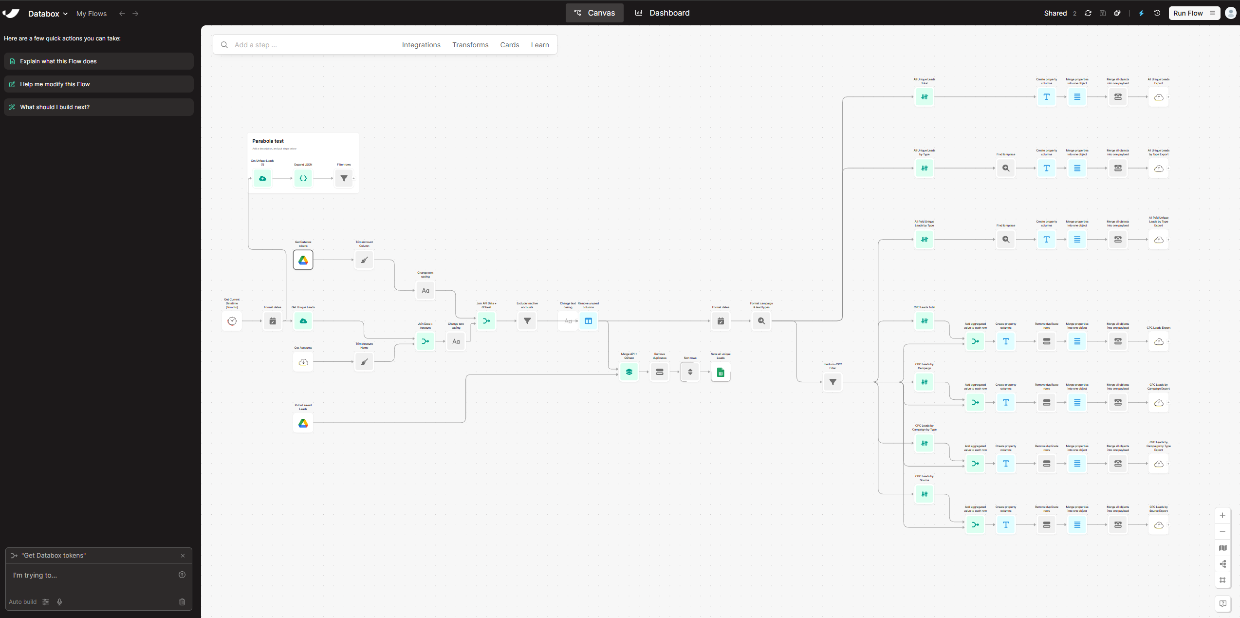 Flow 1 — Lead Segmentation Pipeline · Parabola · 2022